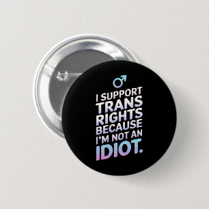 Transgender Ally Trans Pride Flag Support  6 Cm Round Badge