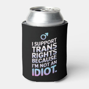 Transgender Ally Trans Pride Flag Support  Can Cooler