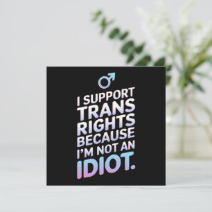 Transgender Ally Trans Pride Flag Support  Invitation