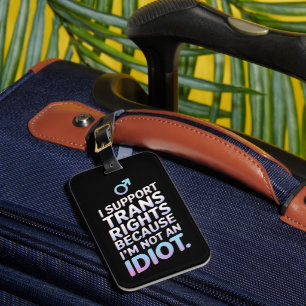 Transgender Ally Trans Pride Flag Support  Luggage Tag