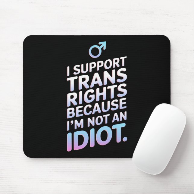 Transgender Ally Trans Pride Flag Support  Mouse Mat (With Mouse)