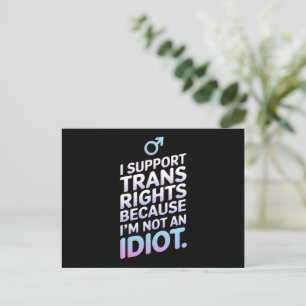 Transgender Ally Trans Pride Flag Support Postcard