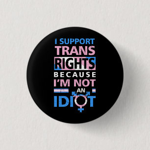 Transgender Ally Trans Pride Flag Support Saying Q 3 Cm Round Badge