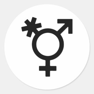 Transgender Alternative Gender Symbol Classic Round Sticker