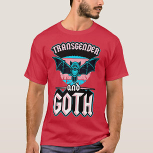 Transgender And Goth Gothic Emo Bat Pride LGBTQ Ha T-Shirt