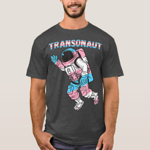 Transgender Astronaut Space Gravity Transseual Fla T-Shirt