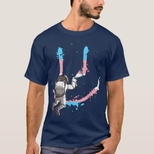 Transgender Astronaut Spray Paint Trans Pride LGBT T-Shirt