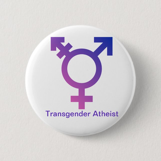 Transgender Atheist button (Front)