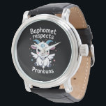Transgender Baphomet Respects Pronouns Trans Pride Watch<br><div class="desc">Transgender Baphomet Respects Pronouns Trans Pride</div>