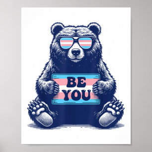 Transgender Be You Trans Pride M2f F2m Poster