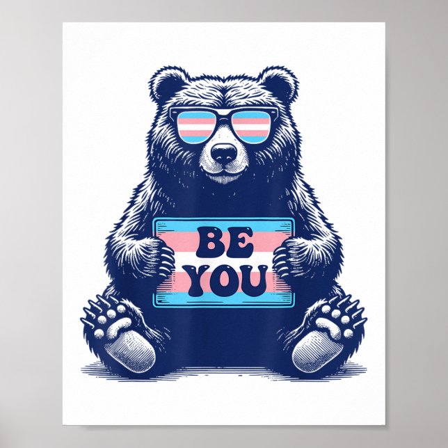 Transgender Be You Trans Pride M2f F2m  Poster (Front)