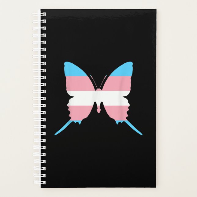Transgender Butterfly Trans Pride Flag LGBT Planner (Front)