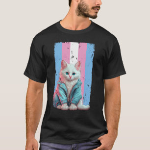 Transgender Cat Trans Flag LGBT Pride Transsexual  T-Shirt