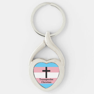 Transgender Christian Pride Button Key Ring