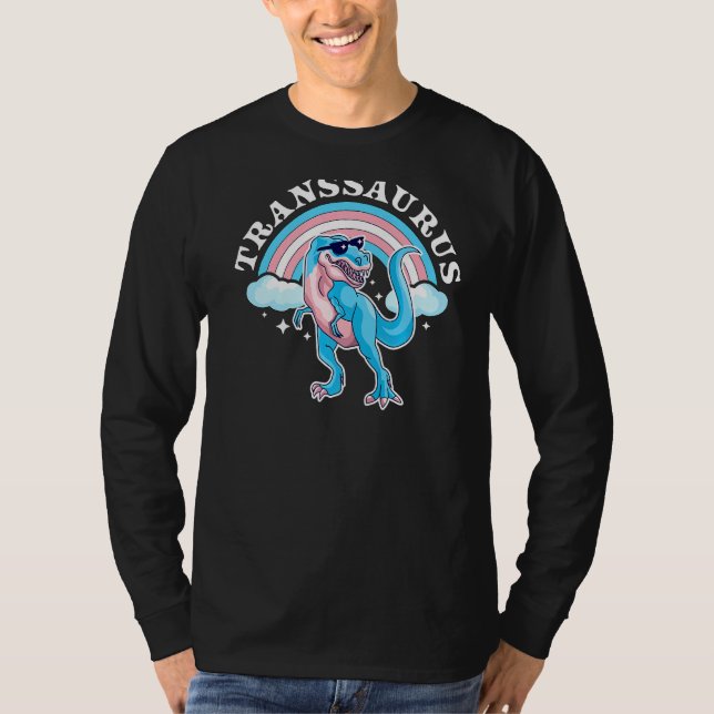 Transgender Dinosaur Transsaurus Trans Pride Lgbt  T-Shirt (Front)