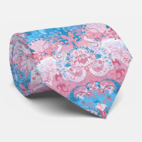 Transgender Dragon Damask - Trans Pride Flag Colou