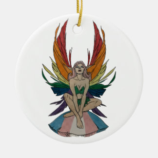 Transgender Faerie Ceramic Tree Decoration