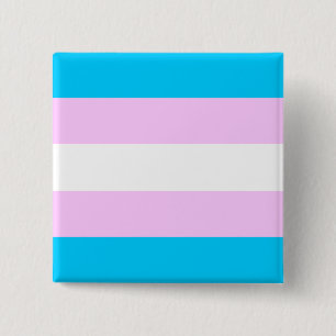 Transgender flag 15 cm square badge