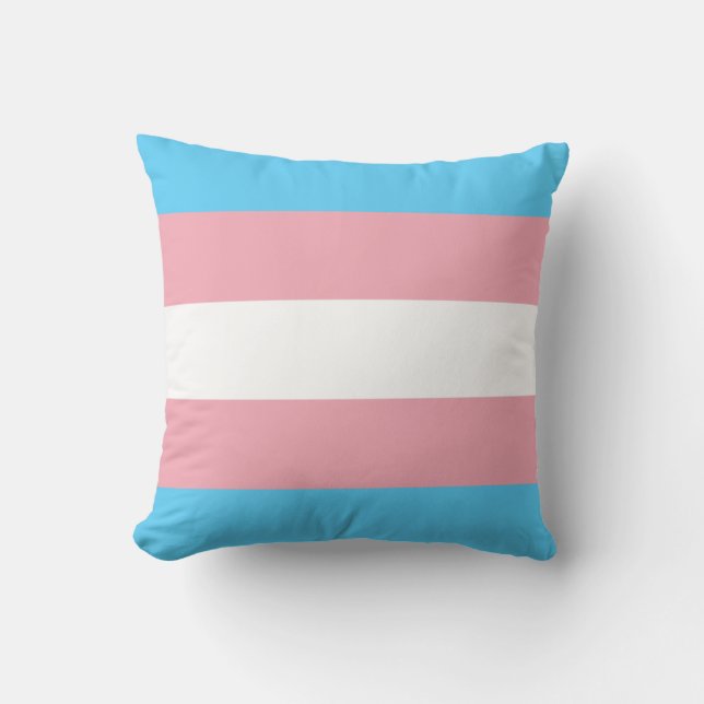 Transgender Flag 16 x 16  Throw Pillow (Front)