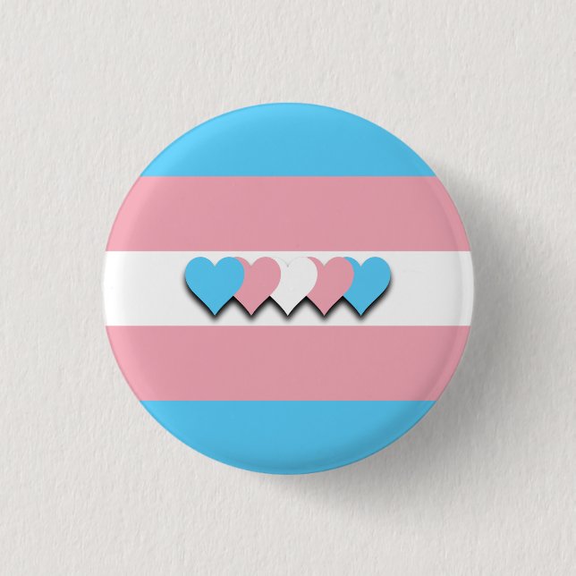 Transgender flag button (Front)