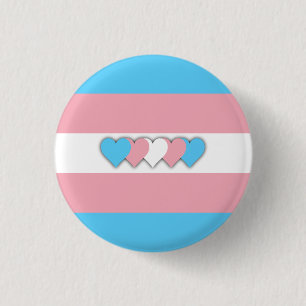 Transgender flag button