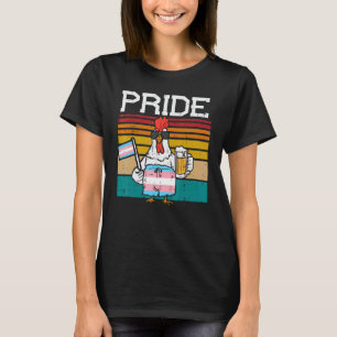 Transgender Flag Chicken Hen Lgbt Month Trans Prid T-Shirt
