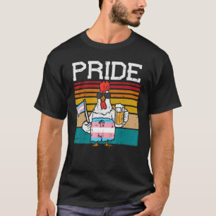 Transgender Flag Chicken Hen Lgbt Month Trans Prid T-Shirt