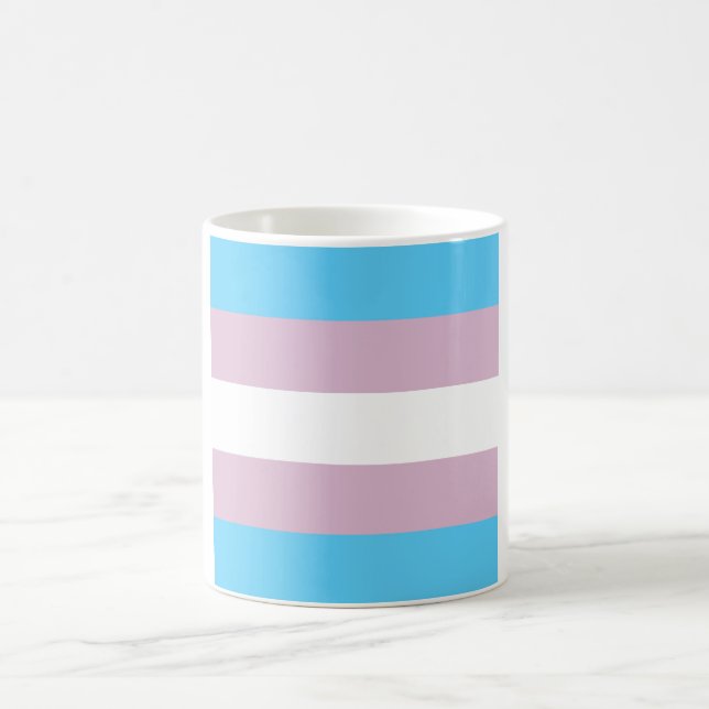 Transgender Flag Coffee Mugs (Center)