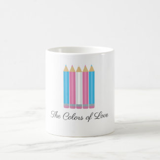 Transgender Flag Colours of Love Coffee Mug