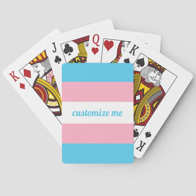 Transgender Flag Customized Playing Cards (Back)