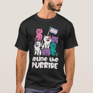 Transgender Flag Feline The Purride Cats Trans Pri T-Shirt