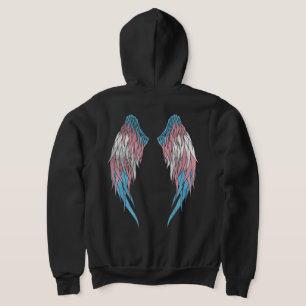 Transgender Flag - Halo - Wings Hoodie