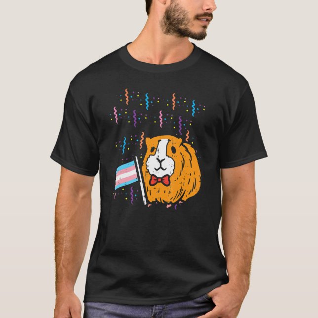 Transgender Flag Hamster Lgbt Trans Pride Stuff T-Shirt (Front)