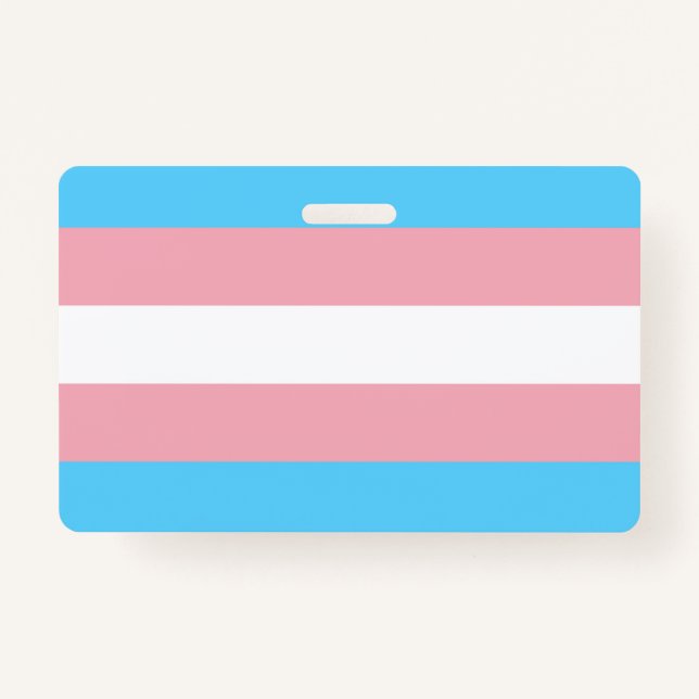 Transgender Flag ID Badge (Front)