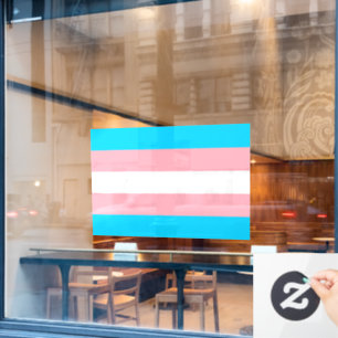 Transgender Flag LGBTQIA+ Flag Window Cling