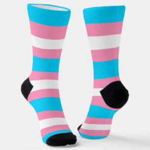 Transgender Flag LGBTQIA+ Pink, Blue and White Socks