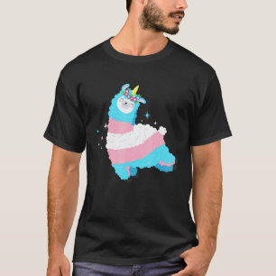 Transgender Flag Llama Gay Pride LGBT Transgender T-Shirt
