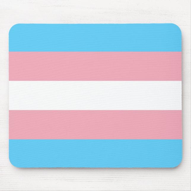 Transgender Flag Mouse Mat (Front)