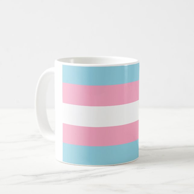 "Transgender Flag" Mug (Front Left)