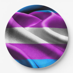 Transgender Flag Paper Plate