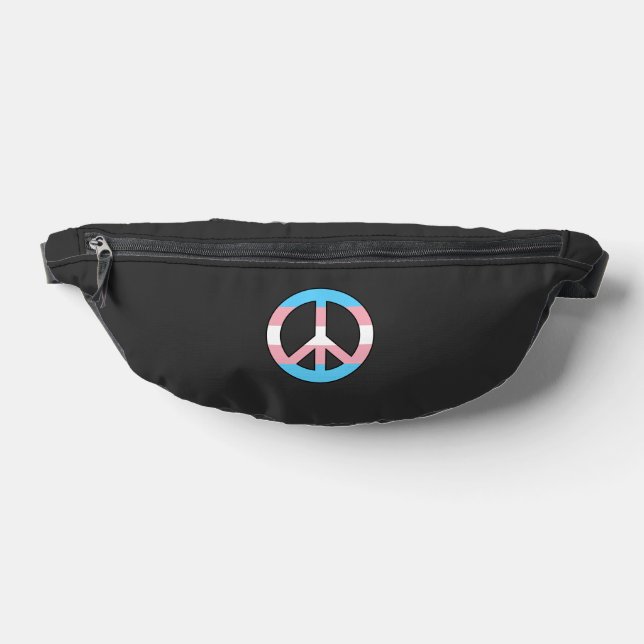 Transgender flag peace sign  bum bags (Lay Down)