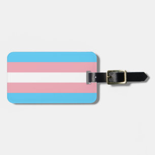 Transgender Flag Personalised Luggage Tag