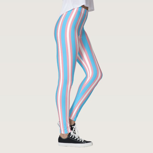Transgender Flag & Pride community /gender flag Leggings (Right)