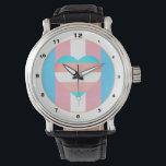 Transgender Flag & Pride community / gender flag Watch<br><div class="desc">WATCH (fashion): Transgender Flag,  Heart & Pride community symbol representing transgender individuals and the transgender community.</div>