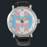 Transgender Flag & Pride community / gender flag Watch<br><div class="desc">WATCH (fashion): Transgender Flag,  Heart & Pride community symbol representing transgender individuals and the transgender community.</div>