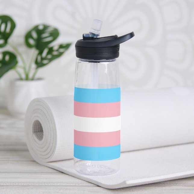 Transgender Flag & Pride community / gender flag Water Bottle (Yoga)