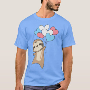 Transgender Flag Pride Lgbtq Balloon Heart Sloth T-Shirt