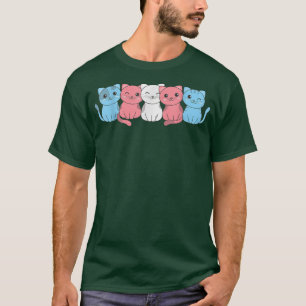 Transgender Flag Pride LGBTQ Cats Transgender cat T-Shirt