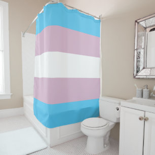 Transgender Flag Shower Curtain