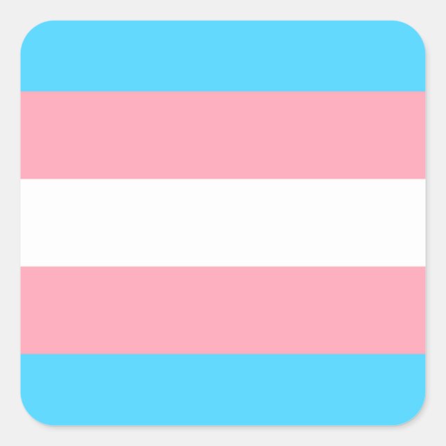 Transgender Flag Square Sticker (Front)